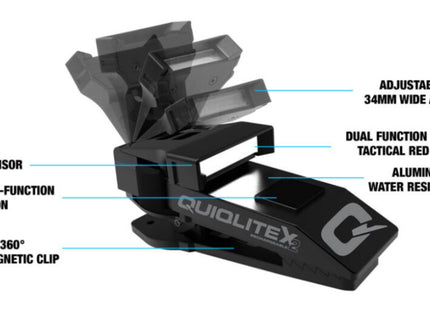 QuiqLite X2 USB Rechargeable Aluminum Housing 20 - 200 Lumens