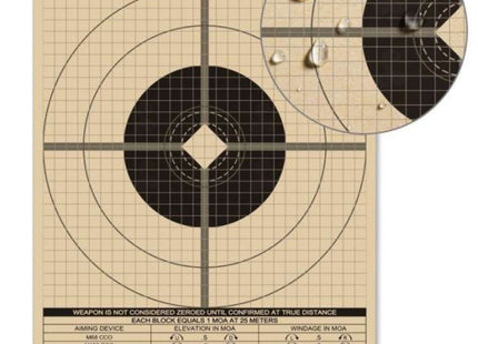 RITE IN THE RAIN: 25 Meter Multipurpose Zeroing Target - MOA Adjustment