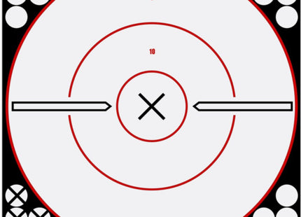 BIRCHWOOD CASEY: Shoot-N-C 12 Inch White / Black X Bull's-Eye, 5 Targets - 120 Pasters